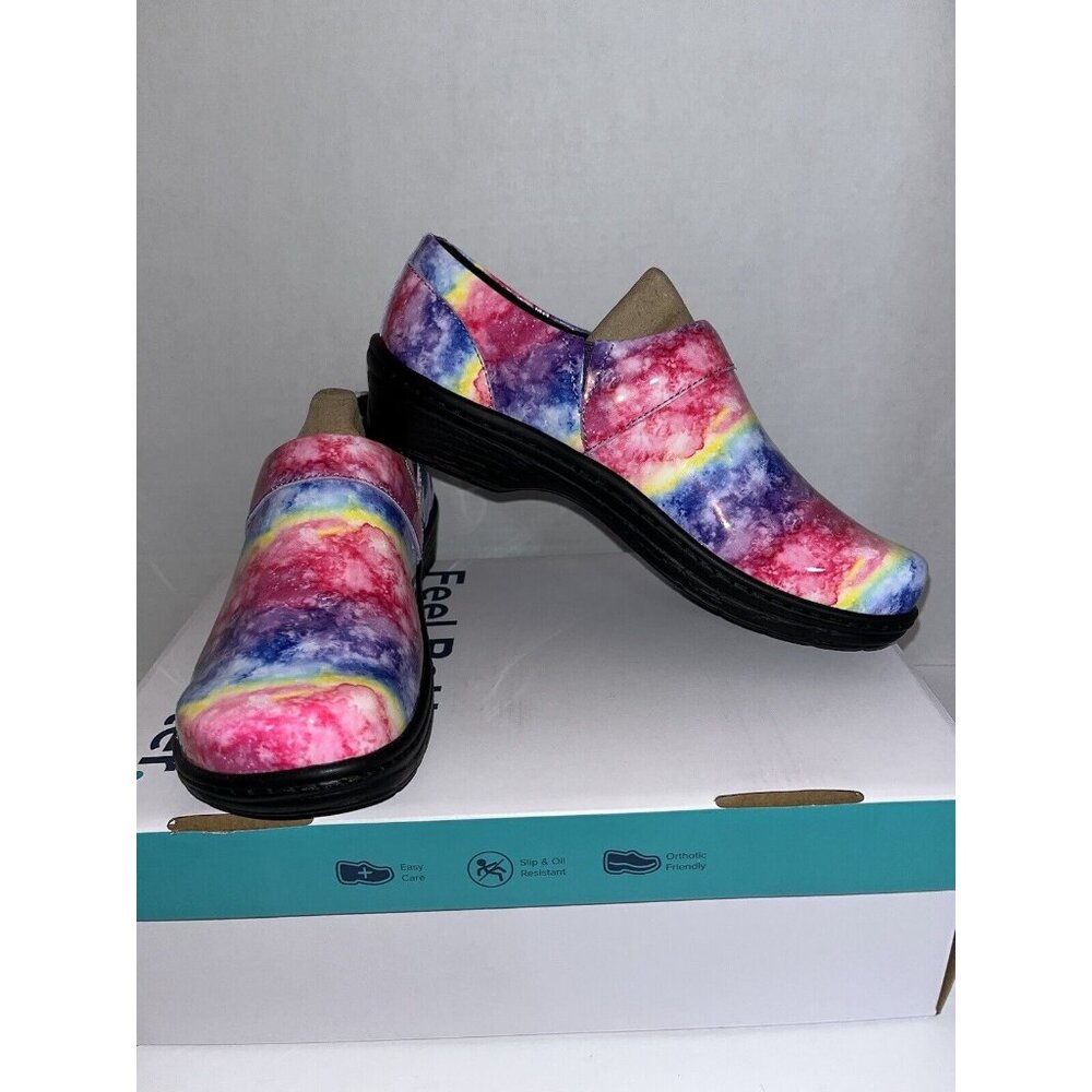 Klogs Leather Nursing Shoe Women 7.5 M Mission Color Run Patent  Slip Resistant